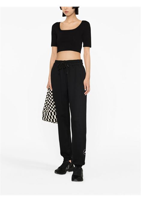 Pantaloni sportivi con stampa in nero - ADIDAS BY STELLA MC CARTNEY donna ADIDAS BY STELLA MC CARTNEY | IB6860BLK